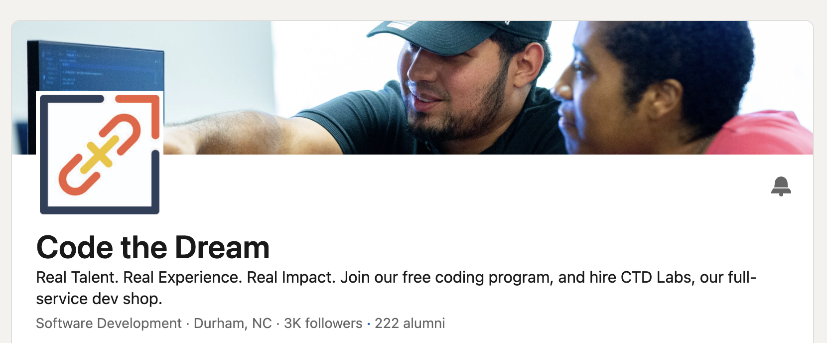 Add Code the Dream to Your LinkedIn - Code the Dream