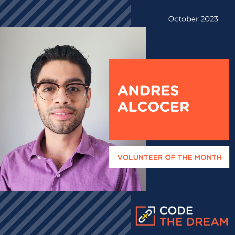 <div class="ctd-news-title">Meet Andres Alcocer, CTD’s Volunteer of the Month!</div>