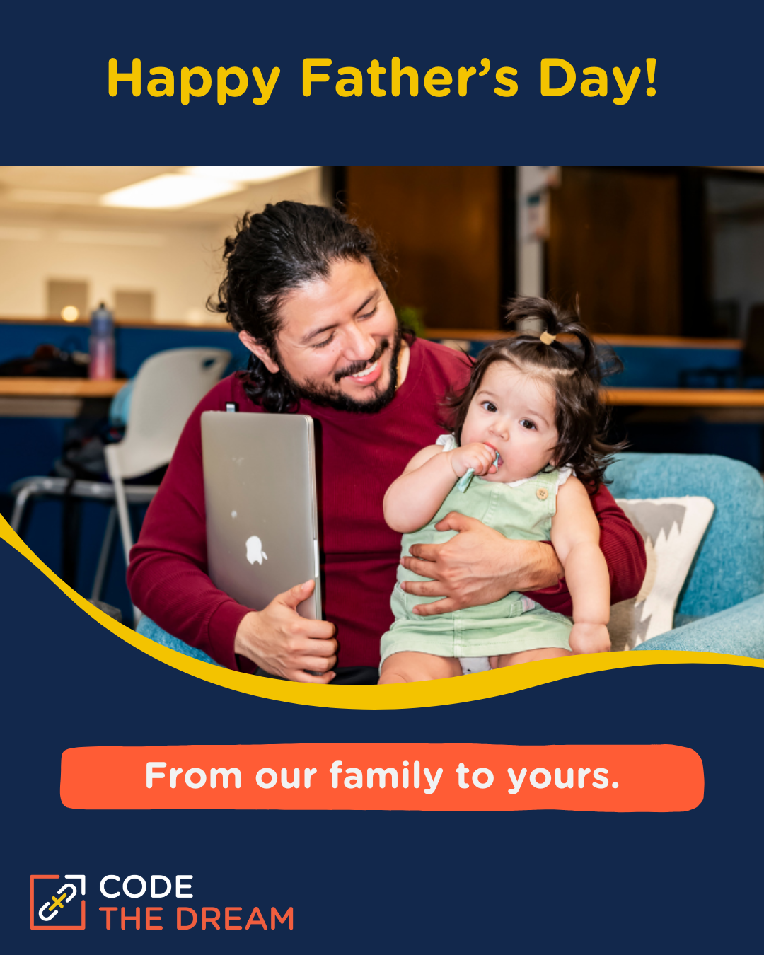 Senior Developer Cruz Nunez and daughter