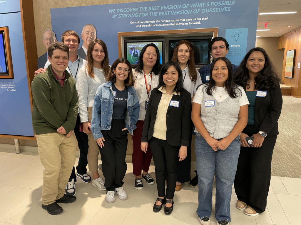 L-R: Mau Toranzo Mercado, Vadim Dmitrochenko, Katherine Lashcheuskaya, Rebeca Vassoler Gallo, Elena Magay, Edith Harrison, Xeniya Dobrogorskaya, Laura Duran Velazquez, Saul Castillo Chamagua, Anuja Bujurge