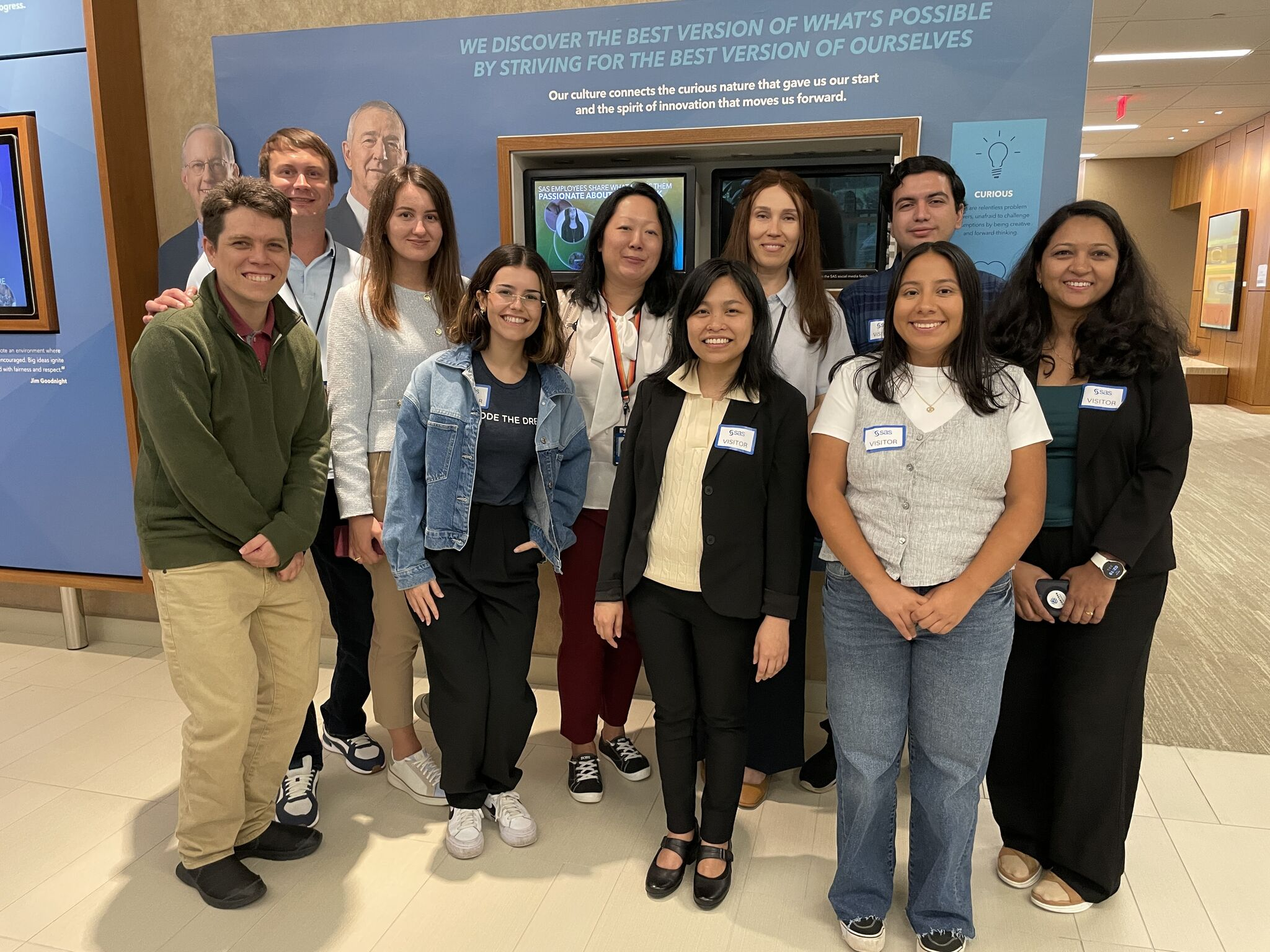 L-R: Mau Toranzo Mercado, Vadim Dmitrochenko, Katherine Lashcheuskaya, Rebeca Vassoler Gallo, Elena Magay, Edith Harrison, Xeniya Dobrogorskaya, Laura Duran Velazquez, Saul Castillo Chamagua, Anuja Bujurge