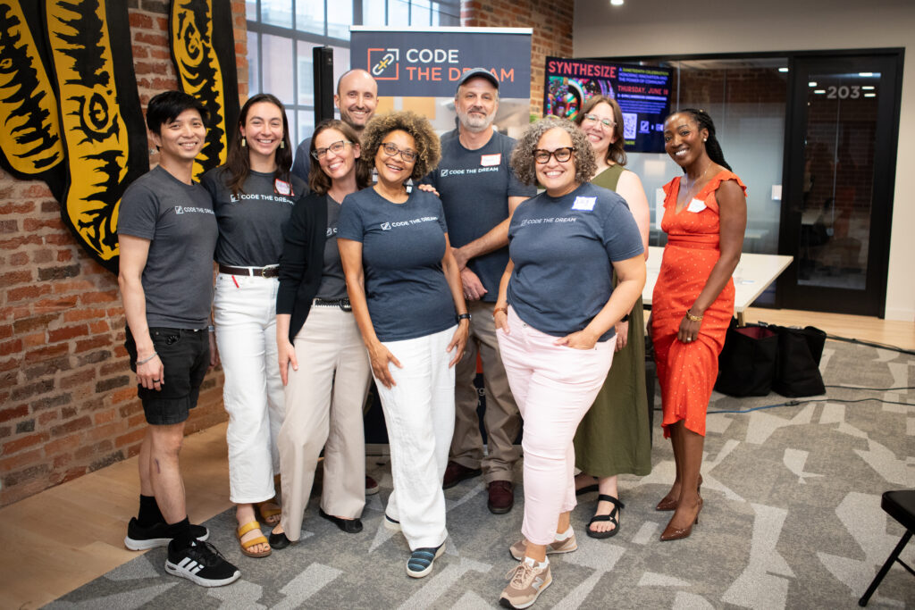Code the Dream staff at the American Underground for the Juneteenth 2026 event.